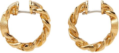 gold earrings gucci|gucci interlocking earrings.